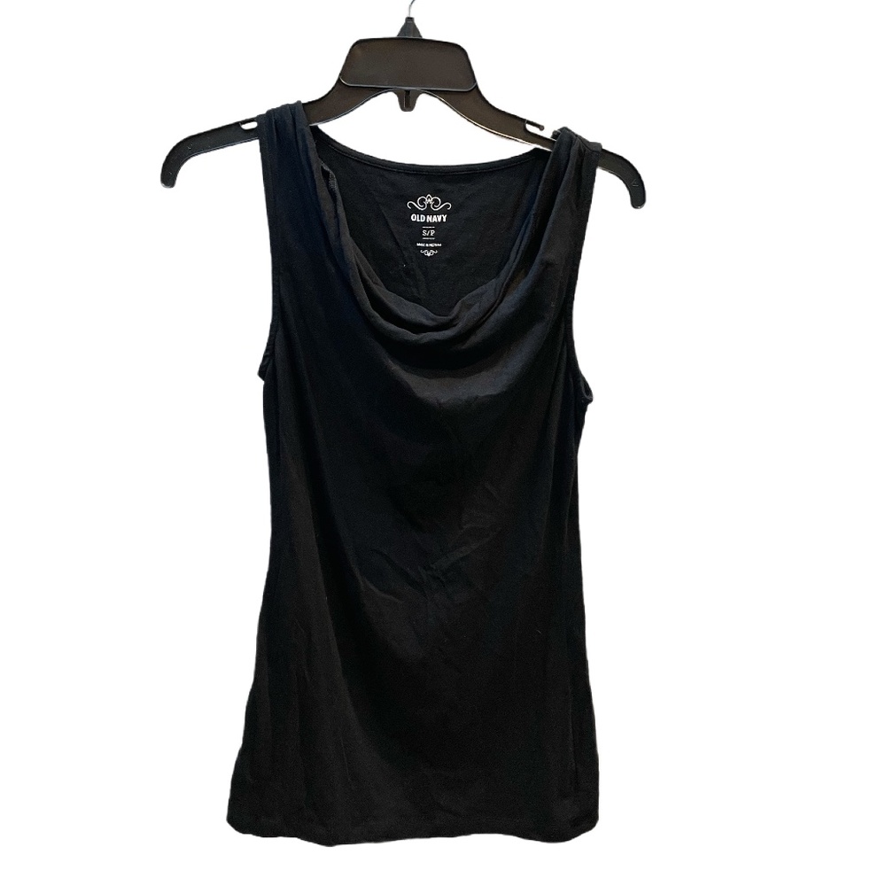 ❤️ OLD NAVY BLACK DRAPED TANK TOP SIZE SMALL